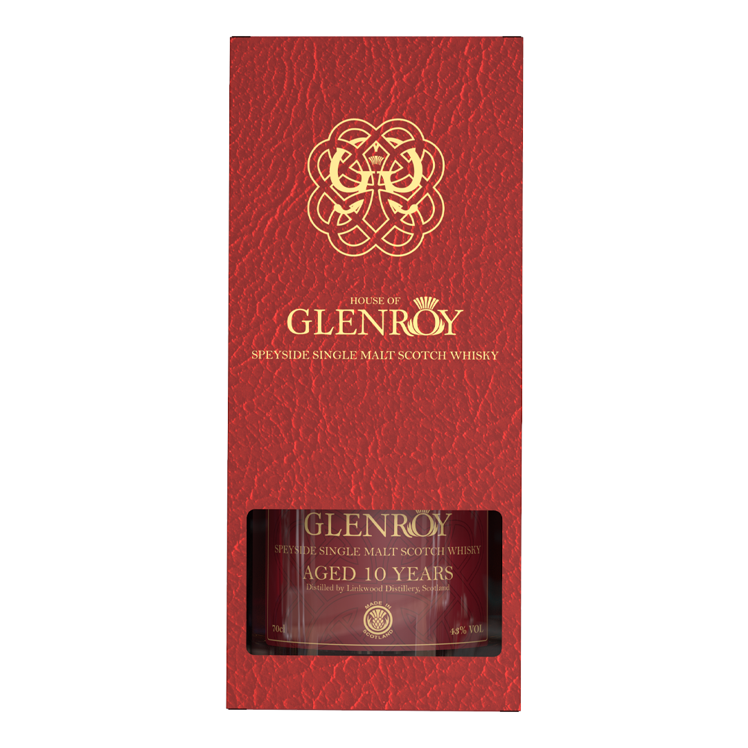 House of Glenroy 10-year-old Speyside Single Malt Scotch Whisky in Decorative Box 43% ABV.